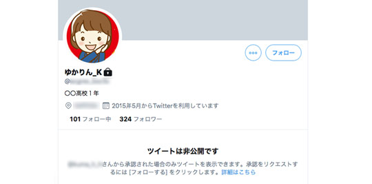 ツイートは非公開