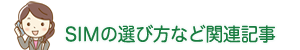 格安simの選び方など関連記事